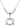 Adoption Heart Crystal Necklace | 1 1/8 inch | 6mm Beads   Sterling Silver