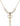 Small Key w/Double Hearts Crystal Necklace | 1 1/4 inch | 6mm Beads   14kt Gold Filled