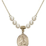 Saint Albert the Great Crystal Necklace | 3/4 inch | 6mm Beads   14kt Gold Filled