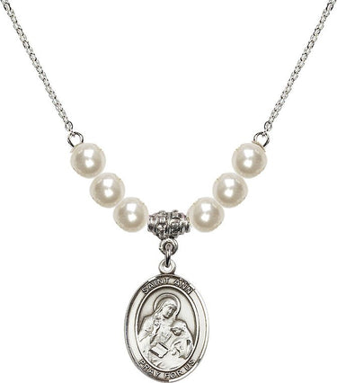 Collar de Santa Ana con Cristal | 3/4 pulgada | Cuentas de 6 mm | N31-8002