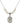Saint Agatha Crystal Necklace | 3/4 inch | 6mm Beads   Sterling Silver