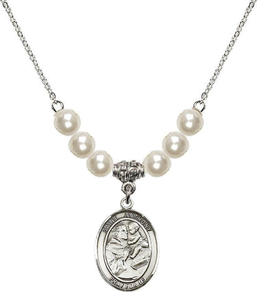 Collar de cristal de San Antonio | 1,9 cm | Cuentas de 6 mm | N31-8004