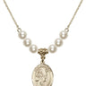Saint Augustine Crystal Necklace | 3/4 inch | 6mm Beads   14kt Gold Filled