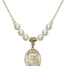Saint Benjamin Crystal Necklace | 3/4 inch | 6mm Beads   14kt Gold Filled
