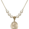 Saint Catherine of Siena Crystal Necklace | 3/4 inch | 6mm Beads   14kt Gold Filled