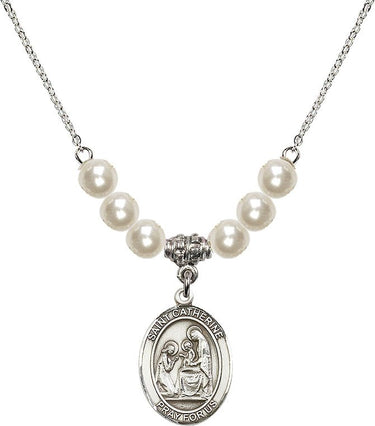 Collar de cristal de Santa Catalina de Siena | 1,9 cm | Cuentas de 6 mm | N31-8014