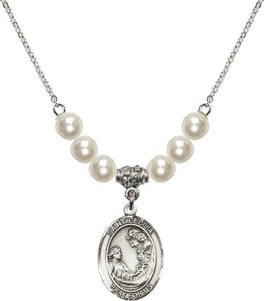 Collar de cristal de Santa Cecilia | 1,9 cm | Cuentas de 6 mm | N31-8016