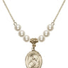 Saint Dorothy Crystal Necklace | 3/4 inch | 6mm Beads   14kt Gold Filled