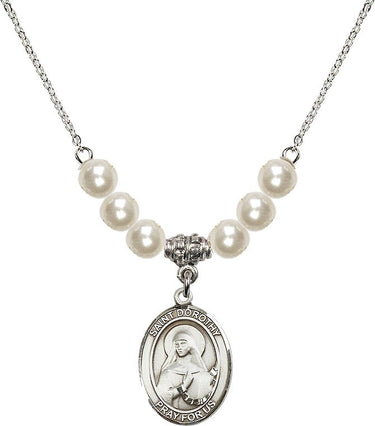 Collar de cristal de Santa Dorotea | 3/4 pulgada | Cuentas de 6 mm | N31-8023