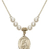 Saint Daniel Crystal Necklace | 3/4 inch | 6mm Beads   14kt Gold Filled