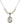 Saint Clare of Assisi Crystal Necklace | 3/4 inch | 6mm Beads   Sterling Silver