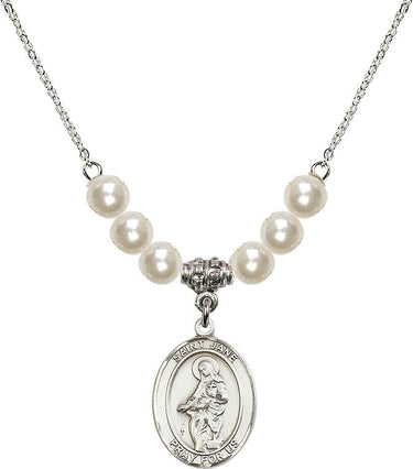 Collar de cristal de Santa Juana de Valois | 1,9 cm | Cuentas de 6 mm | N31-8029
