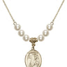 Saint Elmo Crystal Necklace | 3/4 inch | 6mm Beads   14kt Gold Filled