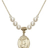 Saint Elizabeth of Hungary Crystal Necklace | 3/4 inch | 6mm Beads   14kt Gold Filled