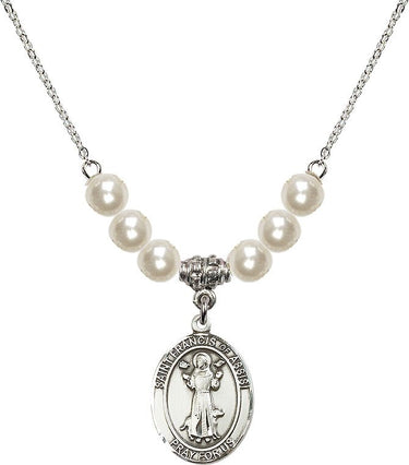 Collar de cristal de San Francisco de Asís | 3/4 pulgada | Cuentas de 6 mm | N31-8036