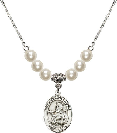 Collar de cristal de San Francisco Javier | 1,9 cm | Cuentas de 6 mm | N31-8037