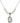Saint Genevieve Crystal Necklace | 3/4 inch | 6mm Beads   Sterling Silver