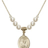 Saint Helen Crystal Necklace | 3/4 inch | 6mm Beads   14kt Gold Filled