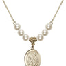 Saint James the Greater Crystal Necklace | 3/4 inch | 6mm Beads   14kt Gold Filled