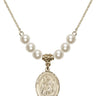 Saint John the Baptist Crystal Necklace | 3/4 inch | 6mm Beads   14kt Gold Filled