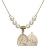 Saint Joseph of Cupertino Crystal Necklace | 3/4 inch | 6mm Beads   14kt Gold Filled