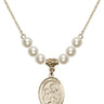 Saint Joseph Crystal Necklace | 3/4 inch | 6mm Beads   14kt Gold Filled