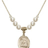 Saint Joshua Crystal Necklace | 3/4 inch | 6mm Beads   14kt Gold Filled