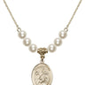 Saint Kevin Crystal Necklace | 3/4 inch | 6mm Beads   14kt Gold Filled