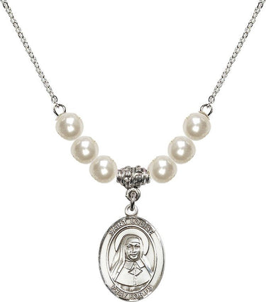 Collar de cristal de Santa Luisa de Marillac | 1,9 cm | Cuentas de 6 mm