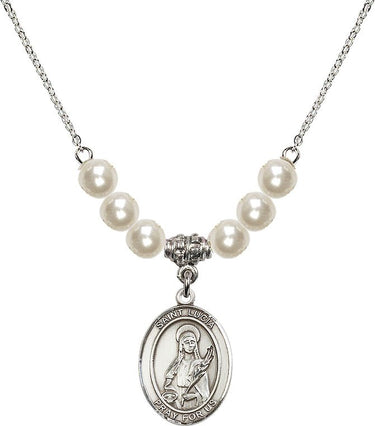 Collar de cristal de Santa Lucía de Siracusa | 3/4 pulgada | Cuentas de 6 mm