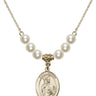 Saint Kilian Crystal Necklace | 3/4 inch | 6mm Beads   14kt Gold Filled