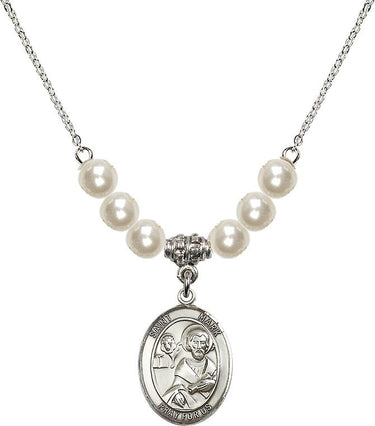 Collar de cristal San Marcos Evangelista | 1.9 cm | Cuentas de 6 mm | N31-8070