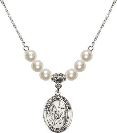 Collar de cristal de Santa María Magdalena | 3/4 pulgada | Cuentas de 6 mm | N31-8071