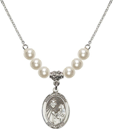 Collar de cristal de Santa Margarita María Alacoque | 3/4 pulgada | N31-8072