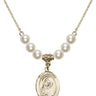 Saint Monica Crystal Necklace | 3/4 inch | 6mm Beads   14kt Gold Filled