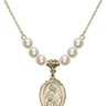 Saint Philip the Apostle Crystal Necklace | 3/4 inch | 6mm Beads   14kt Gold Filled