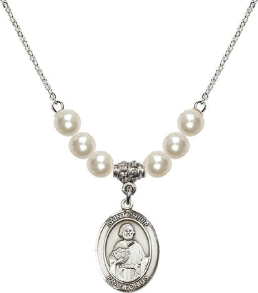 Collar de cristal de San Felipe Apóstol | 1,9 cm | Cuentas de 6 mm | N31-8083