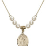 Saint Patrick Crystal Necklace | 3/4 inch | 6mm Beads   14kt Gold Filled