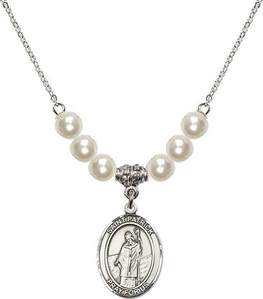 St. Patrick Crystal Necklace | 3/4 inch | 6mm Beads | N31-8084