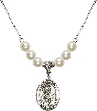 St. Paul the Apostle Crystal Necklace | 3/4 inch | 6mm Beads