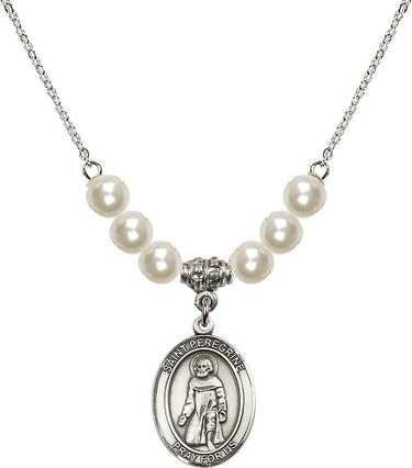 St. Peregrine Crystal Necklace | 3/4 inch | 6mm Beads