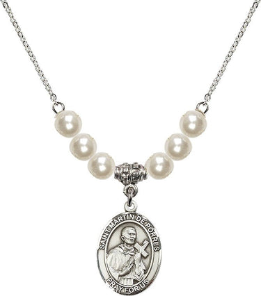 St. Martin de Porres Crystal Necklace | 3/4 inch | 6mm Beads