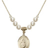 Saint Peter the Apostle Crystal Necklace | 3/4 inch | 6mm Beads   14kt Gold Filled