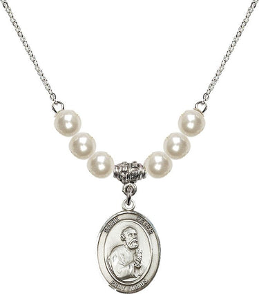 St. Peter the Apostle Crystal Necklace | 3/4 inch | 6mm Beads
