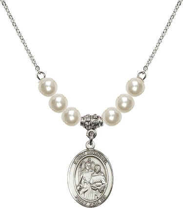 St. Raphael the Archangel Crystal Necklace | 3/4 inch | 6mm Beads