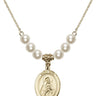 Saint Rita of Cascia Crystal Necklace | 3/4 inch | 6mm Beads   14kt Gold Filled