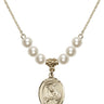 Saint Rose of Lima Crystal Necklace | 3/4 inch | 6mm Beads   14kt Gold Filled