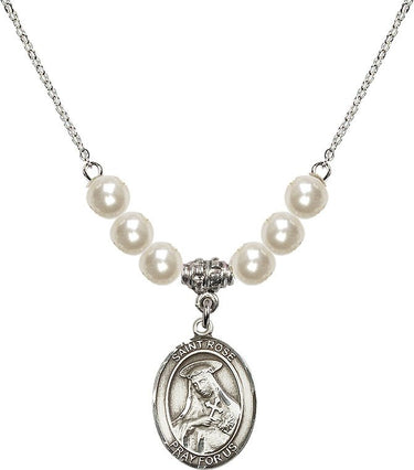 St. Rose of Lima Crystal Necklace | 3/4 inch | 6mm Beads