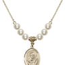 Saint Robert Bellarmine Crystal Necklace | 3/4 inch | 6mm Beads   14kt Gold Filled