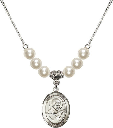 St. Robert Bellarmine Crystal Necklace | 3/4 inch | 6mm Beads